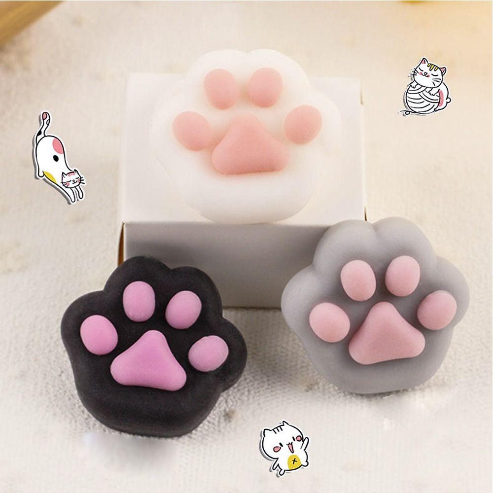 TPR PinchToy Cat Foot Decompression Toy Mini Cat Paw Squeeze Toy Kid