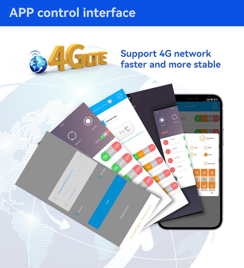 4G Четырехканальный Мобильный Контроль Температуры и Влажности Аварийная Сигнализация с Удаленными SMS Оповещениями через Приложение/Веб - Версия для ЕС