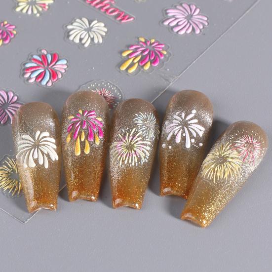 Наклейка для ногтей 5D Dragon Year ПВХ легко наносится долговечный рельефный дизайн наклейка для дизайна ногтей женские аксессуары