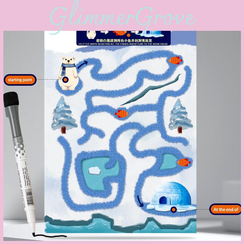 Книга-лабиринт с головоломками для тренировки концентрации Бумажная игрушка Логические игры для мозга Для детей и взрослых