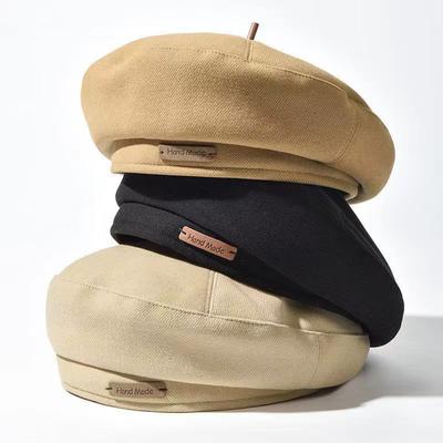 Осень Зима Шерстяные Береты Британский Стиль Шляпа Художника Ретро Универсальный Берет Мужской Женский Весенняя Шляпа-Берет