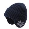 Вязаная боа-боа-гольф с маленьким лицом для поездок на работу, один размер подходит для шляпы темно-синего цвета [M-THING] Шапка, наушники, наушники, теплые, катание на лыжах, сноуборде, осень,