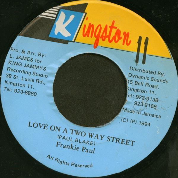 7inch Record FRANKIE PAUL - Love On A Two Way Street NONE Kingston 11 1994 Jamaica Reggae, Ska & Dub Used