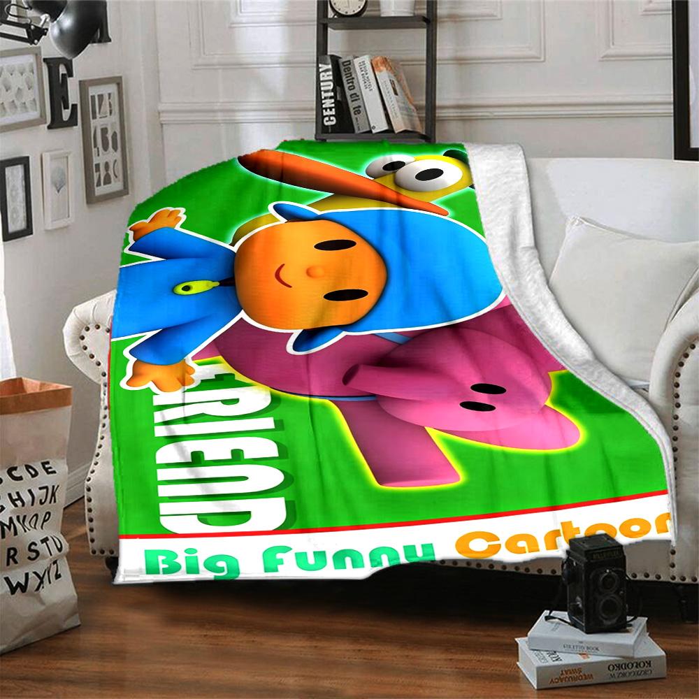Pocoyo Blanket Durable Comfort Perfect for Seaside Livingroom Chair Four Seasons Universal Modern Style Perfect Gift for Relatives and Friends