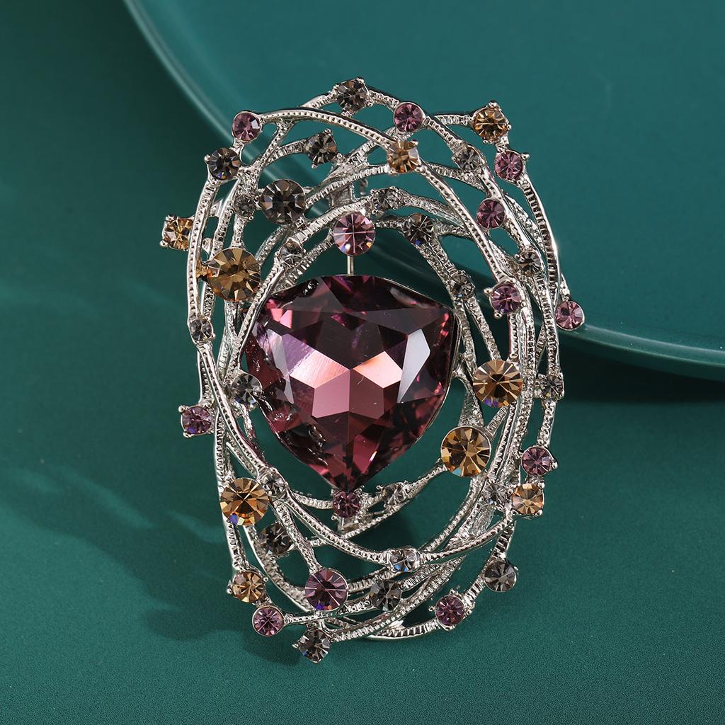 Роскошный хрустальный бокал, полный звезд, брошь, темпераментный костюм, ювелирная булавка, изысканный полый креативный корсаж