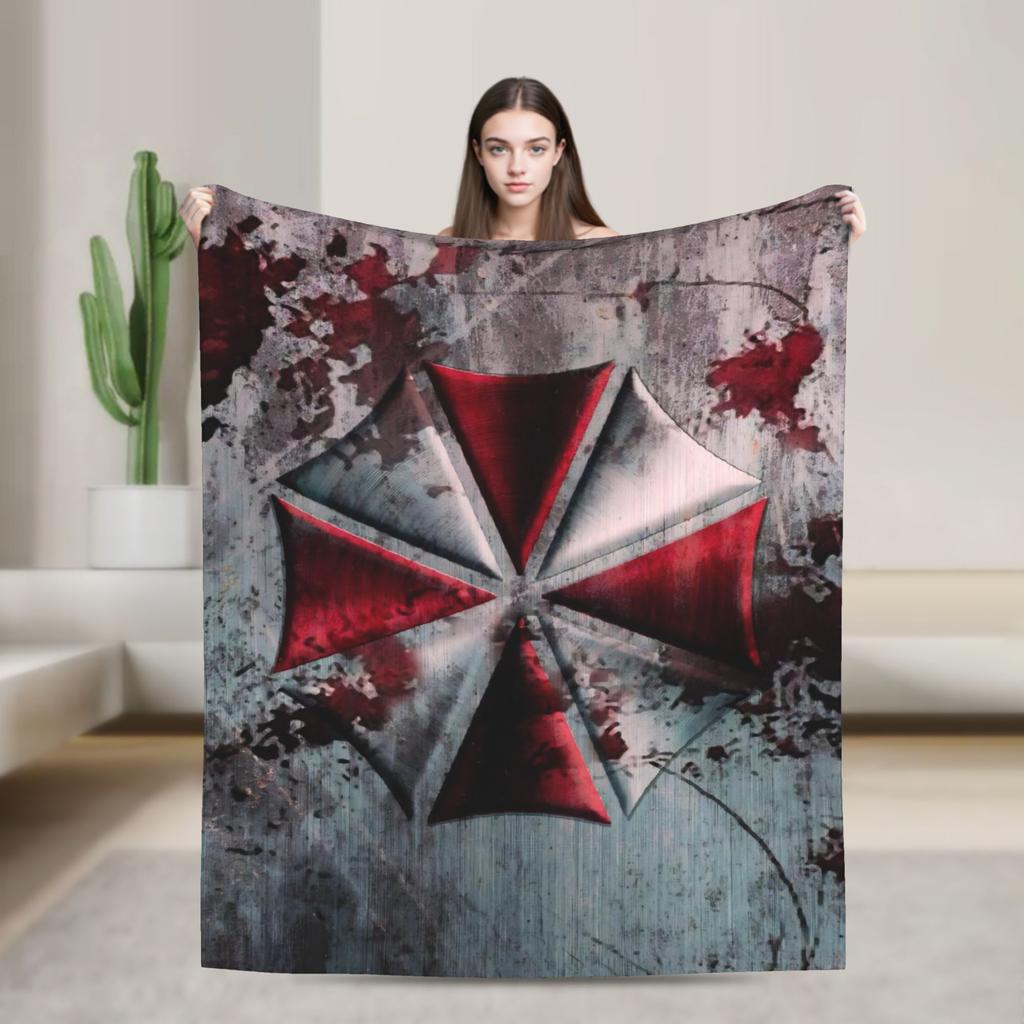 Resident Umbrella Corps Eviled Blanket Cover Fleece The Sinister Business Ultra-Soft Throw Blanket for Airplane Travel Bed Rug
