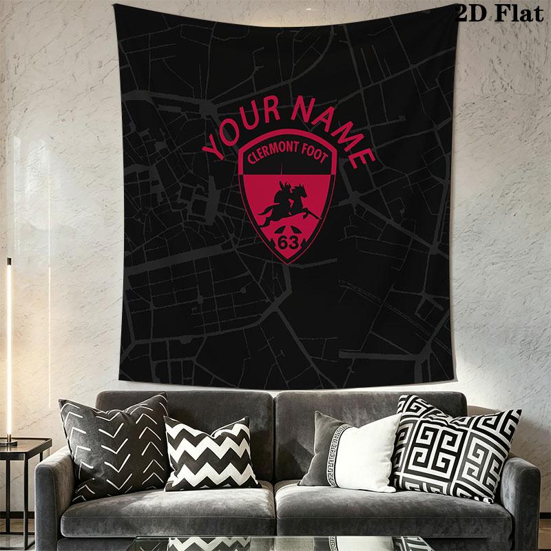 Custom Clermont Foot Wall Hanging Printed Fabric Blanket Decorative Tapestries for Bedroom Living Room Home Decor