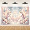 Unicorn Background Rainbow Clouds Stars Children Birthday Party Decoration Photo Background Banner Photoshoot newborn Baby Showe