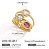 Fade Resistant Titanium Steel Ring Lightweight Hand Jewelry Durable Zircon Ring  Birthday Gift
