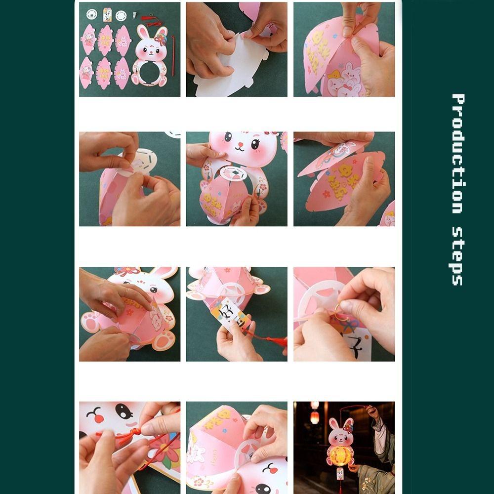 Светящийся фонарь-кролик, светящийся ручной фонарь, фонарь на Праздник середины осени, детский