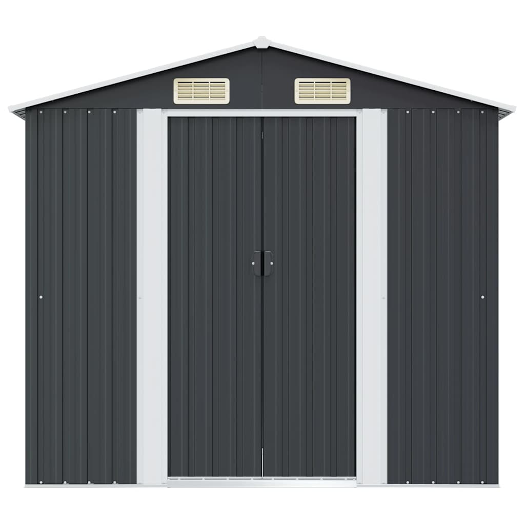 vidaXL Gartenschuppen Anthrazit Stahl 204 x 132 x 186 cm
