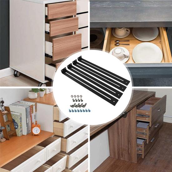 1/2 комплекта комплекта для ремонта ящиков с винтами ДСП МДФ комод с ящиками кронштейн для усиления поломки средний монтаж аксессуары для ремонта мебели