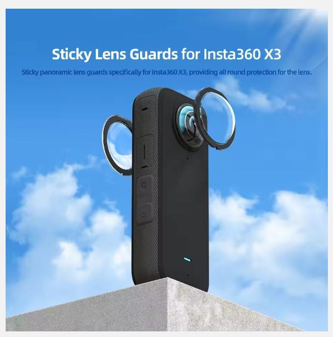 Для Insta360 X3 Sticky Lens Guards Dual-Lens 360 Mod для Insta 360 X3 Protector Accessories New