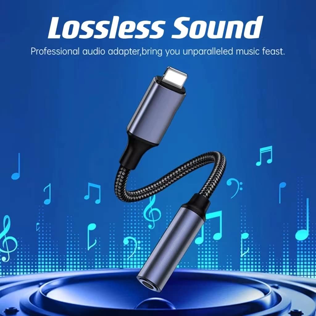 GIMIROAux-кабель 3,5 мм IP-адаптер Кабель со стереоразъемом Аудиокабель — аудиоадаптер i, Phone To Aux — AUX-кабель с нейлоновой оплеткой для автомобиля, наушников, телефона