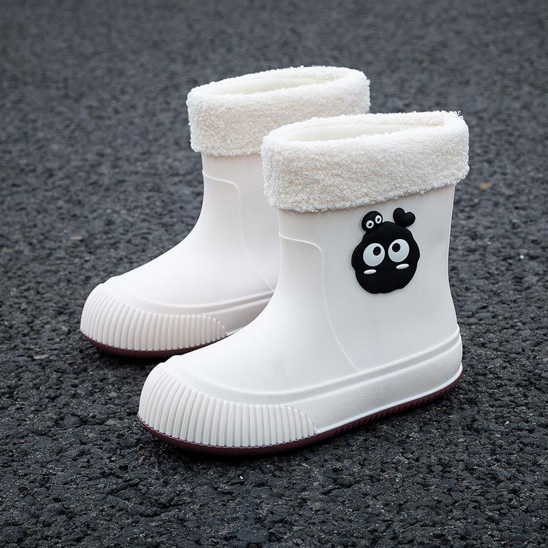 Женские короткие резиновые сапоги, новые резиновые сапоги с рисунком из мультфильмов, модная и легкая водонепроницаемая и нескользящая обувь для отдыха на природе