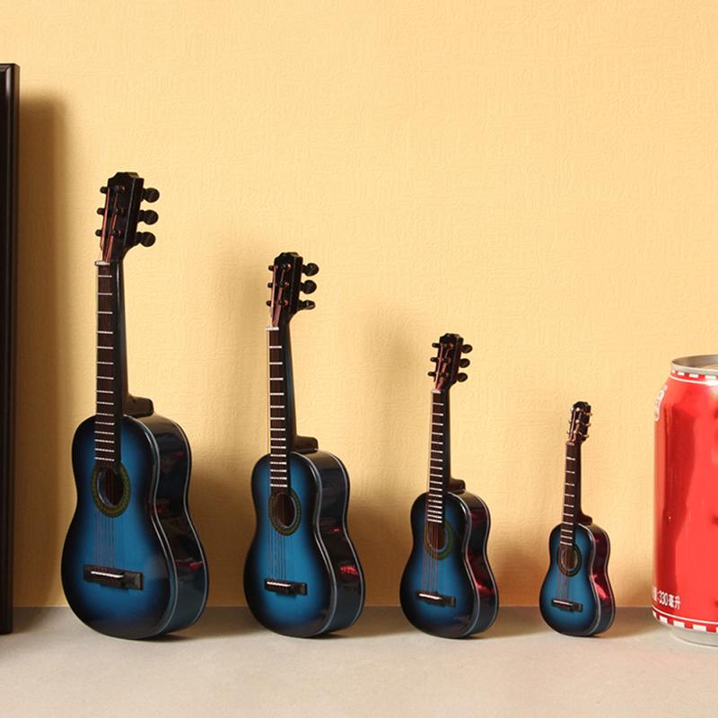 Mini Guitar Miniature Model Classical Guitar Miniature Wooden Mini Musical Instrument Model