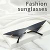 UV400 Vintage One Piece Ocean Lens Rimless Womens Треугольные солнцезащитные очки Солнцезащитные очки Солнцезащитные очки Очки