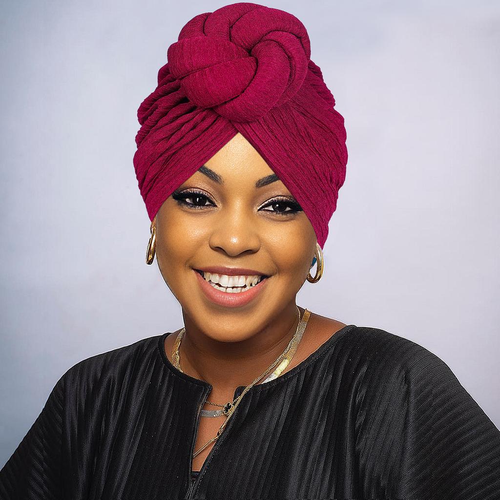 African Fashion Knotting, Light Luxury, Exaggerated Style, Handmade Wedding, Important Occasions Wearing Headscarves, Hats, and