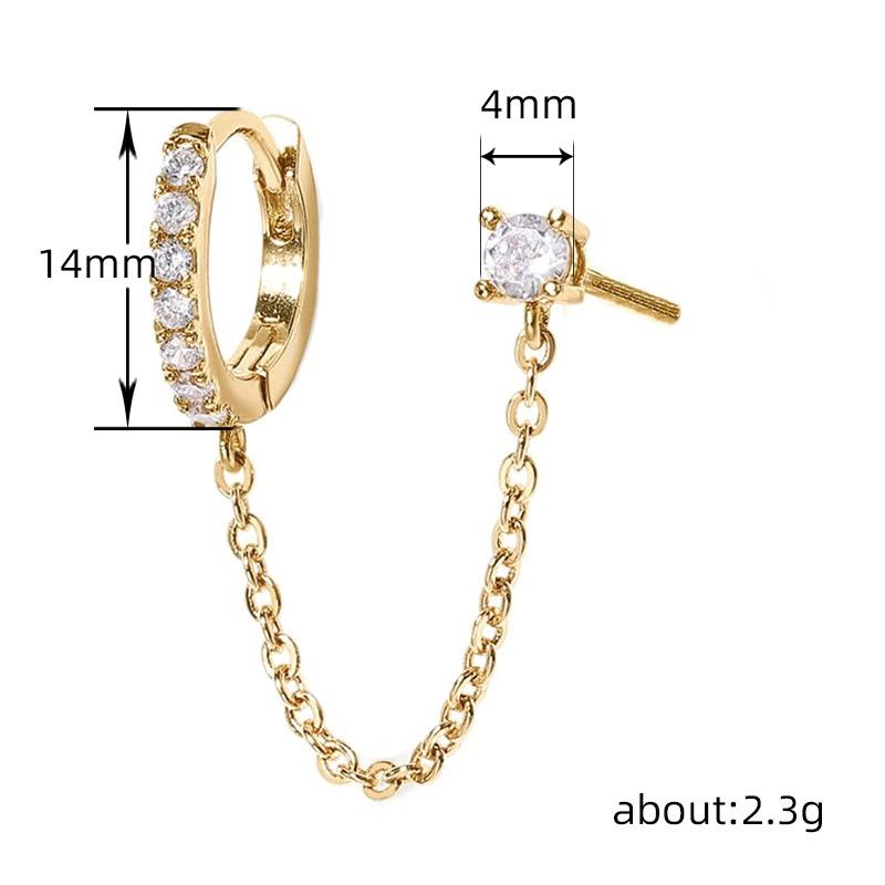 Самые продаваемые модные одинарные серьги, серьги-пусеты с цепочкой, персонализированные, серьги-пряжки, трендовые хип-хоп серьги для женщин