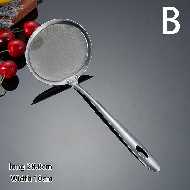 Дуршлаг из нержавеющей стали с мелкой сеткой Фильтр для соевого молока Масляный фильтр Ложка Пенопластовая ложка Сетка Гаджеты для утечек Кухонные принадлежности
