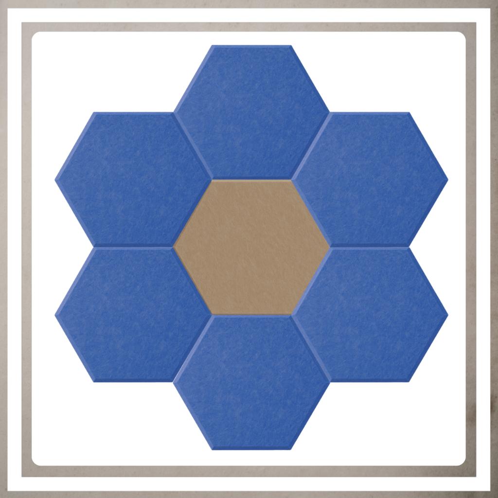 3D HEXAGON FELT WALL PANELS headrest self-adhesive acoustic soft