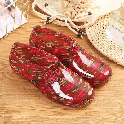 Женская обувь с низким верхом, мелкая, водонепроницаемая, кухонная, противоскользящая, с усиленным хлопковым флисом, ботинки-лодочки, резиновые сапоги 2025