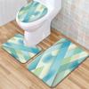Линия Туалетный Коврик для пола Трехкомпонентный Коврик для ванной 3 предмета Придверный коврик