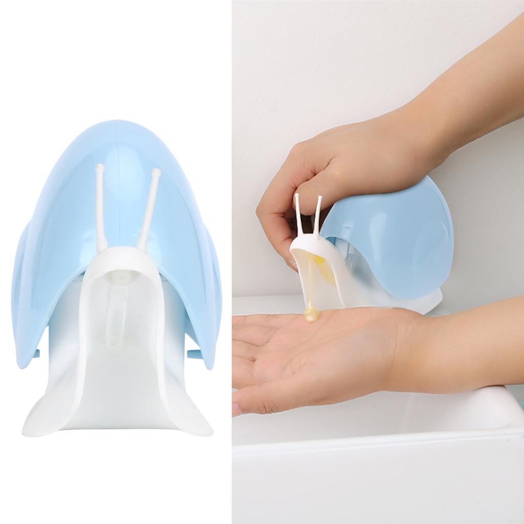 Cartoon Press Type Liquid Soap Dispenser Lotion Shampoo Bottle Container Light BlueLight Blue