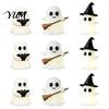 Cute Party Favors for Kids Halloween Luminous Mini Ghost Figurines, Glow in The Dark Decorative Miniatures Miniature Statue Micro Landscape,