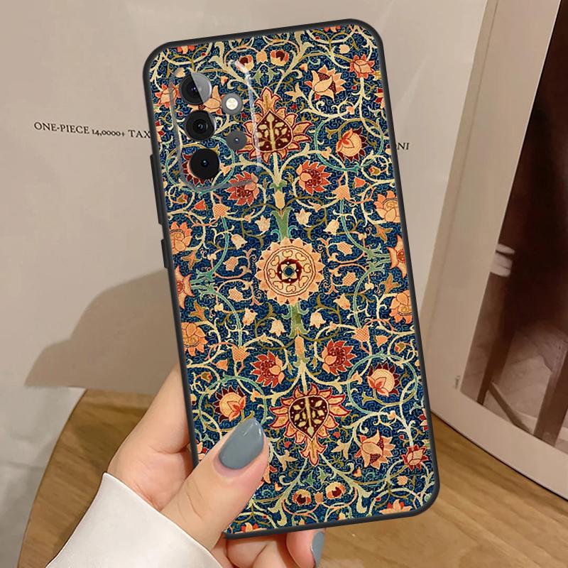 Чехол с цветочным узором, персидский ковер, для Samsung Galaxy A55 A35 A15 A54 A34 A14 A33 A53 A13 A23 A17 A06 A16 A56 A36 A32 A52