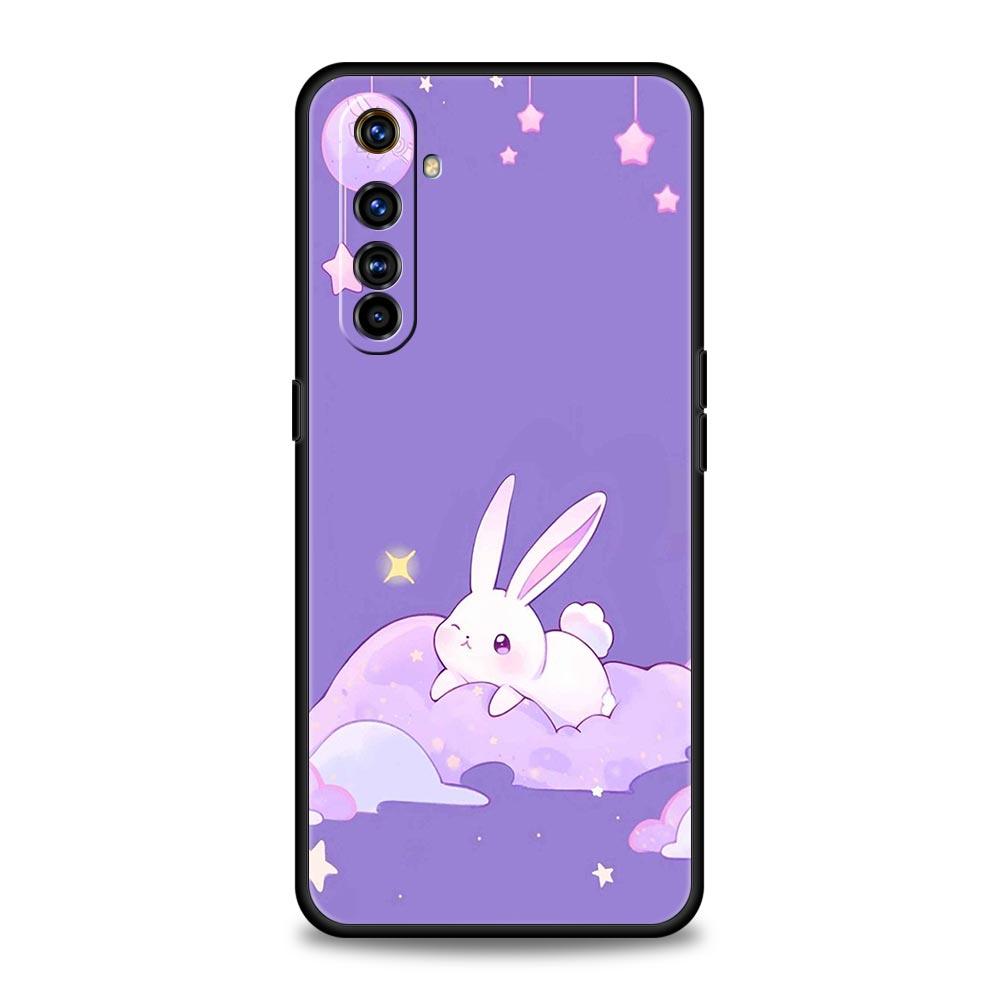 Милый разноцветный чехол-кролик для телефона Realme 12 11 10 9 8 5G 7 6 GT5 GT3 GT2 Pro C21 C11 C25 C35 Для Realme GT Neo 2 3 3T 5 Чехол