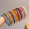 Women Simple Colorful Matte Toothed Hairbands Broken Hair Finishing Headband Outdoor Hair Hoop Headwear  Hair Accessories