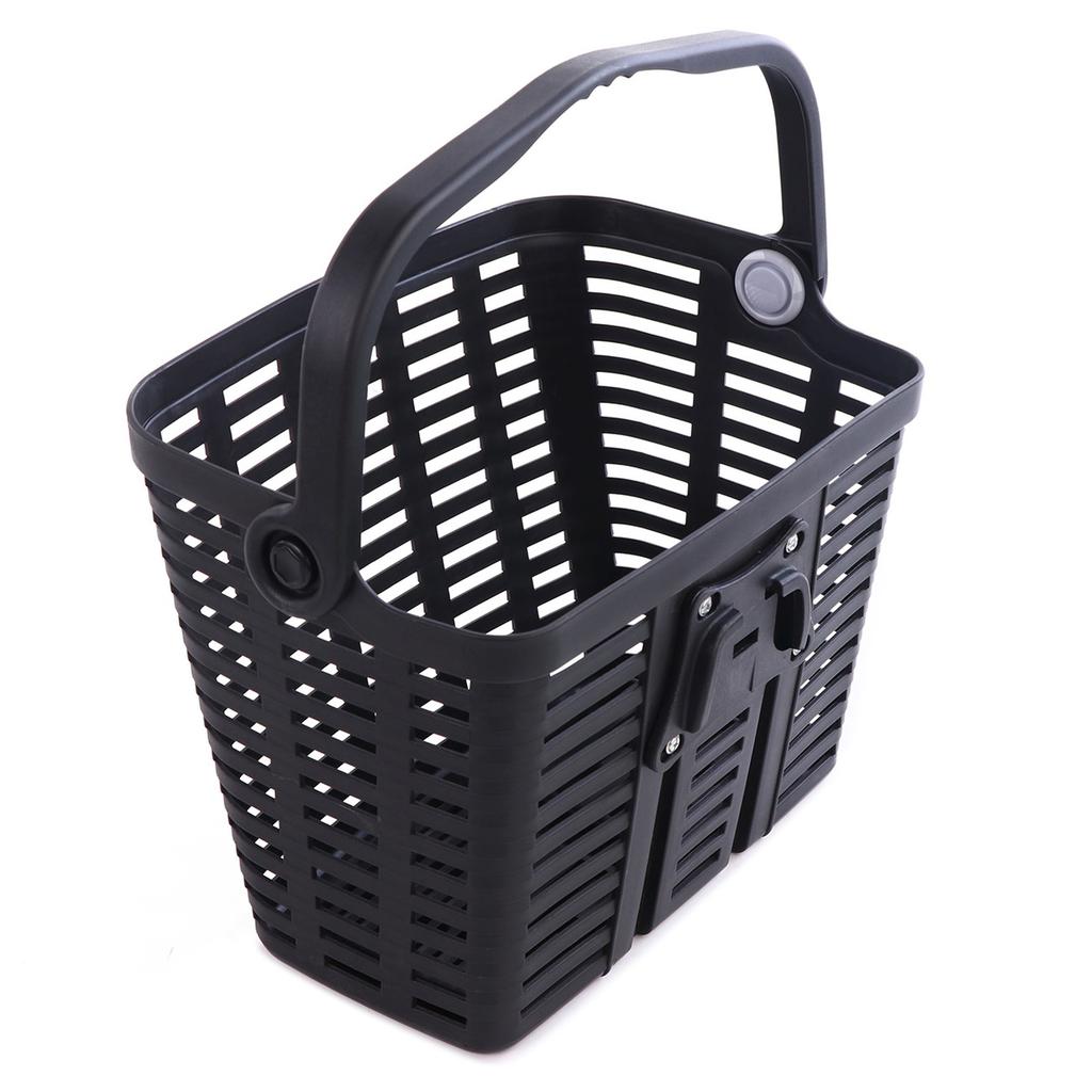 Plastic handlebar bicycle basket - black