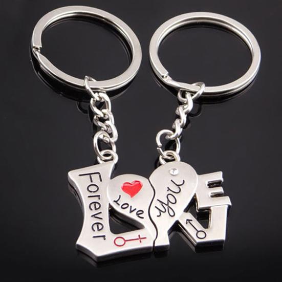 1 пара модных я люблю тебя навсегда сердце пара брелок автомобильный брелок подарок любовнику