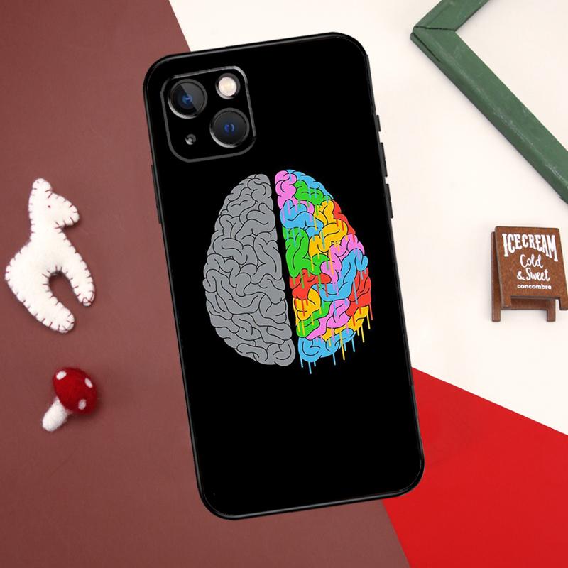 Чехол для iPhone 13 12 11 14 15 Pro Max 7 8 Plus X XR XS Max 12 Mini SE 2020 2022 с рисунком мозга
