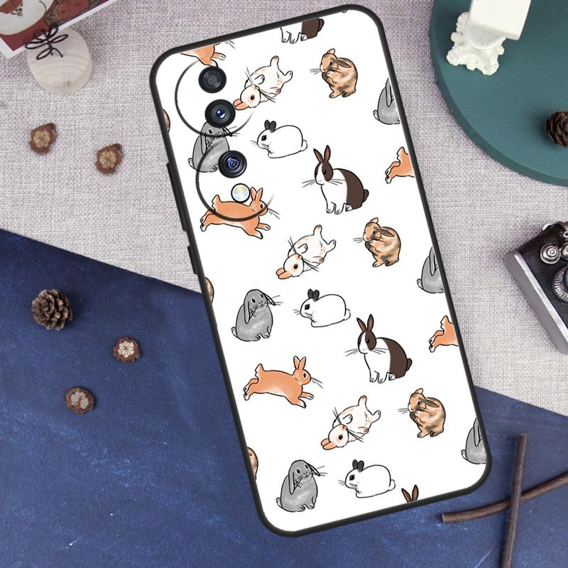 Чехол с кроликами для Honor Magic 8 7 5 6 Pro Чехол для Honor X9c X9b X9a X8a X8b 50 70 90 200 400 Lite