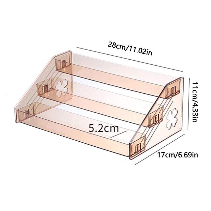 1 шт. прозрачный трехслойный ящик для косметики, органайзер для общежития, пластиковый косметический столик для туалета, настольный ящик для хранения