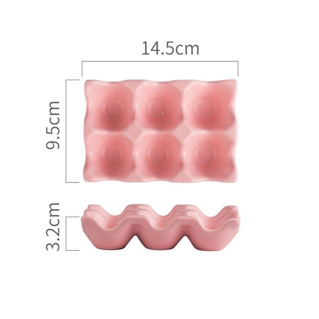 Hi Nordic 6 решеток держатель для яиц керамический противоскользящий ящик для яиц лоток для хранения в холодильнике