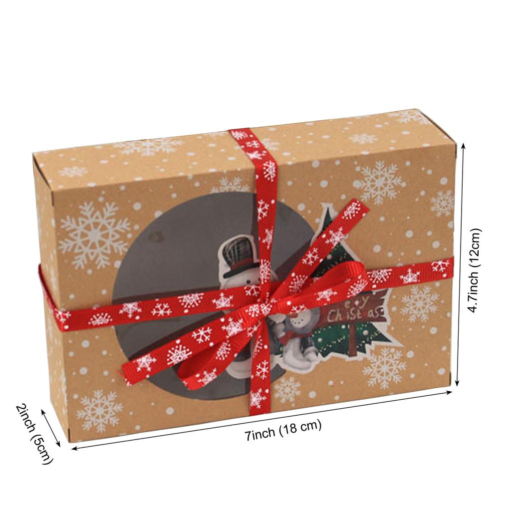 24 шт. Рождественские подарочные коробки для печенья, коробки для праздничной выпечки, контейнер для еды