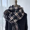 Autumn and Winter Plaid Scarf Women's New Imitation Cashmere Warm Scarf Men's Fashion Shawl Fashion Accessory for Casual Outings & Cold Weather