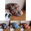 Модный клетчатый берет для женщин летний дышащий с защитой от солнца