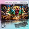 HYBXAXC Иисус Христос Искусство Большой Коврик для Мыши Противоскользящий Резиновый Игровой Настольный Коврик для ПК Офиса