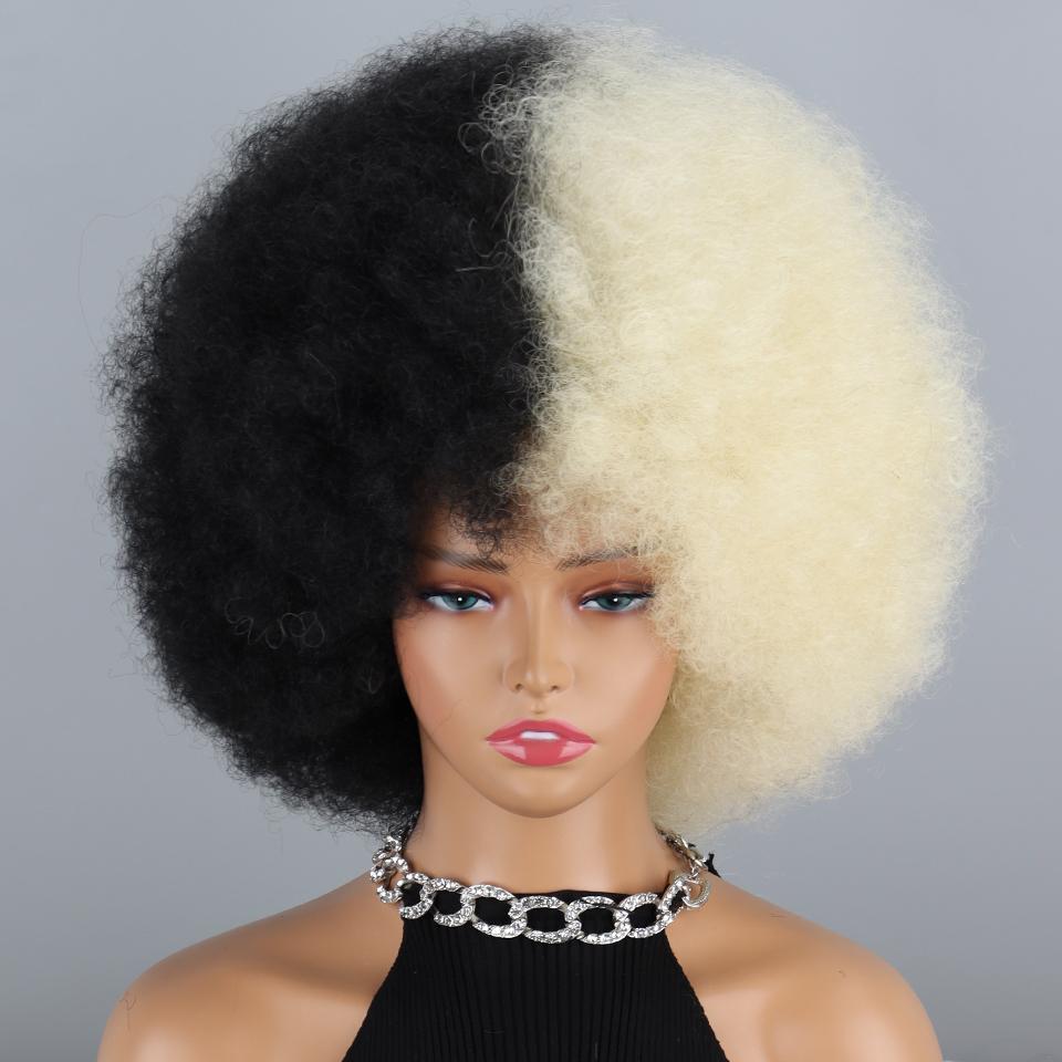 MISSQUEEN Радужный вьющийся афро парик для детей и женщин, синтетическое волокно, вьющийся афро парик, косплей, повседневная одежда, странный вьющийся парик