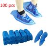 100PCS Medical Waterproof Boot Covers Plastic Disposable Shoe Covers Overshoes