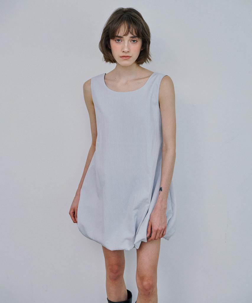 Marot Balloon Mini Dress_Gray