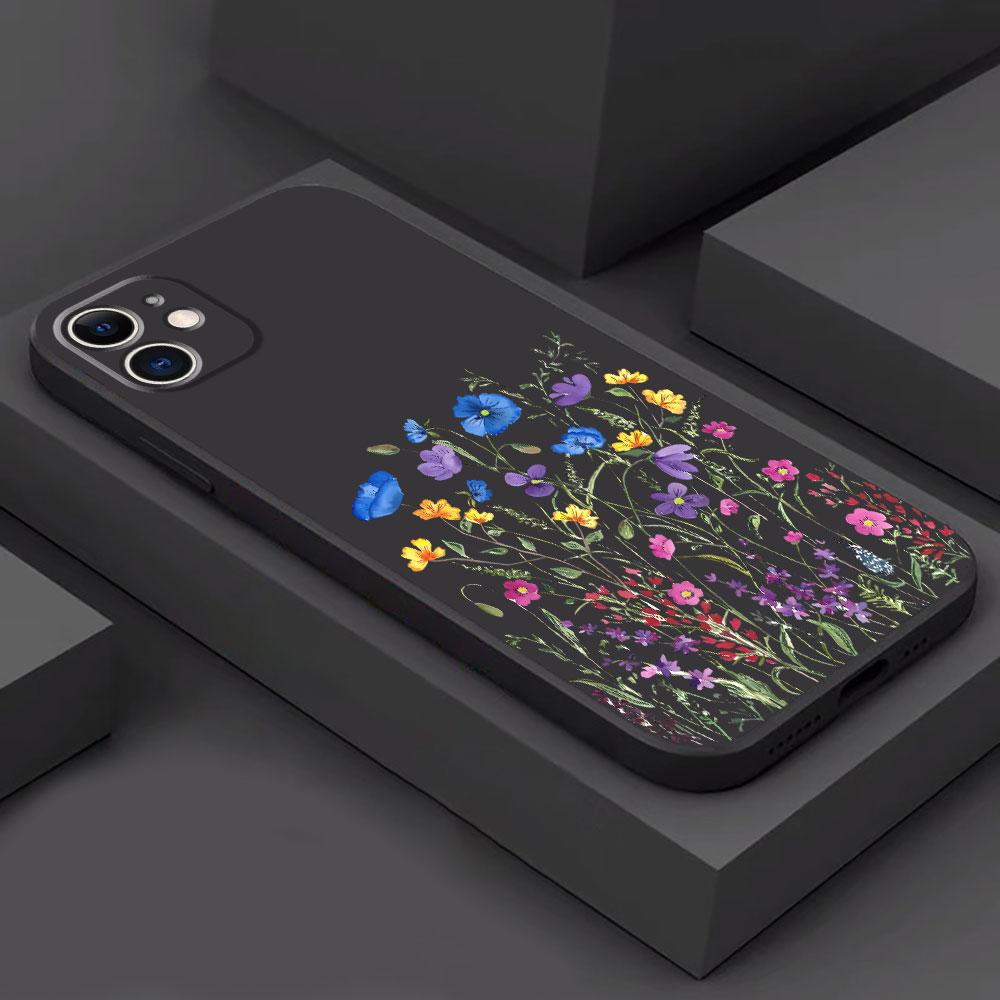 Чехол-органайзер 'Цветок бабочки' для Google Pixel 7 Pro 7a 8 Pro 6a 6 Pro Черный Мягкий чехол