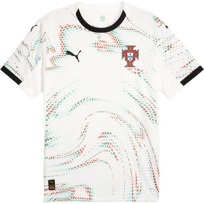 Puma X FPF Коллаборация Гостевая Португалия Футболка 2025 Логотип бренда Круглый вырез Удобный Короткий рукав Футбольная футболка Мужская футболка Белый 77920904