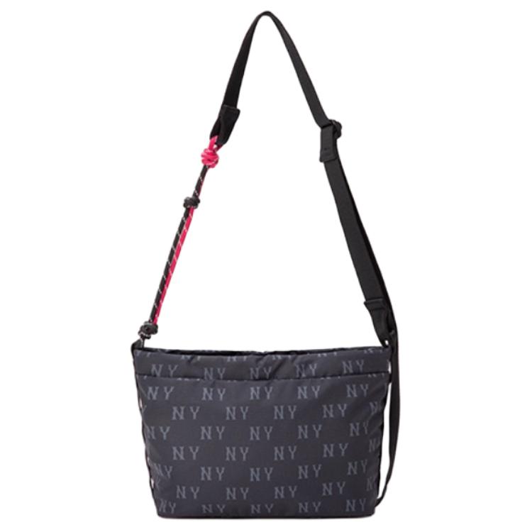 New MLB New York Yankees Polyester Crossbody Bags Unisex Black 3ACRM145N-50BKS