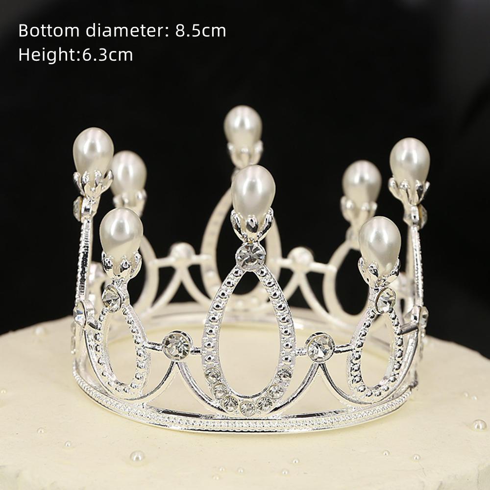 Корона со стразами для выпечки торта, украшение для головы, детские аксессуары для волос, принцесса, свадьба, день рождения, вечеринка, принадлежности, новый