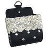 Bling Crystal Rhinestone Car Air Vent Pocket Bag Storage Box Organizer Universal Leather Car Mobile Phone Glasses Holder